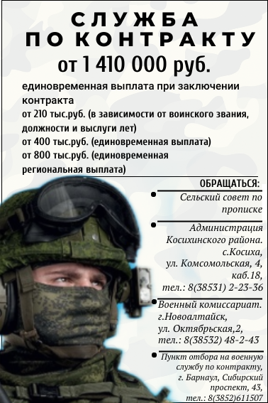 Служба в армии по контракту.